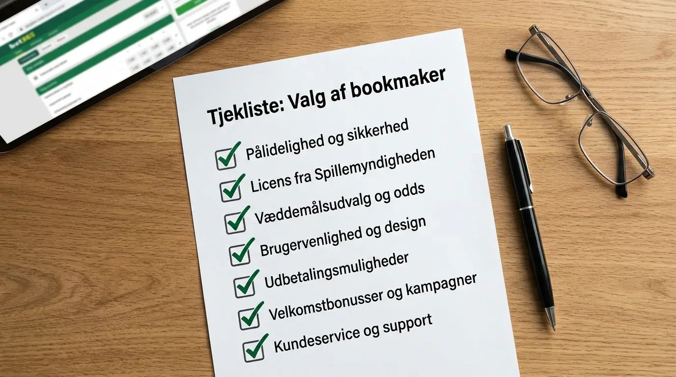 Syv kriterier til vurdering af danske betting sider med licens